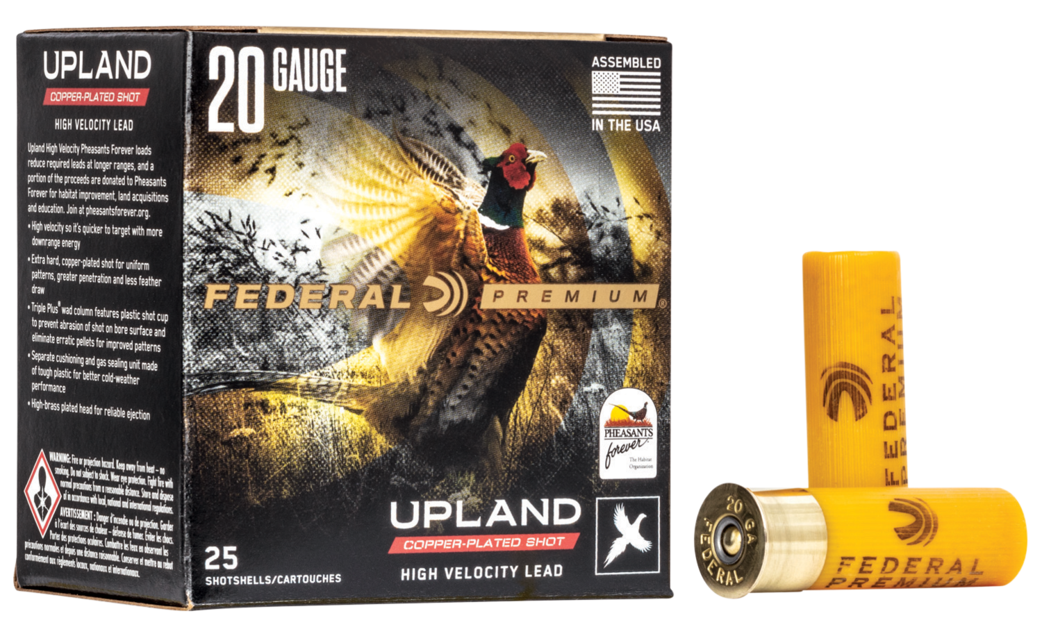 Federal Premium, Fed Pf2044    Wngshk Hv 20  2.75  4sht   1oz 25/10