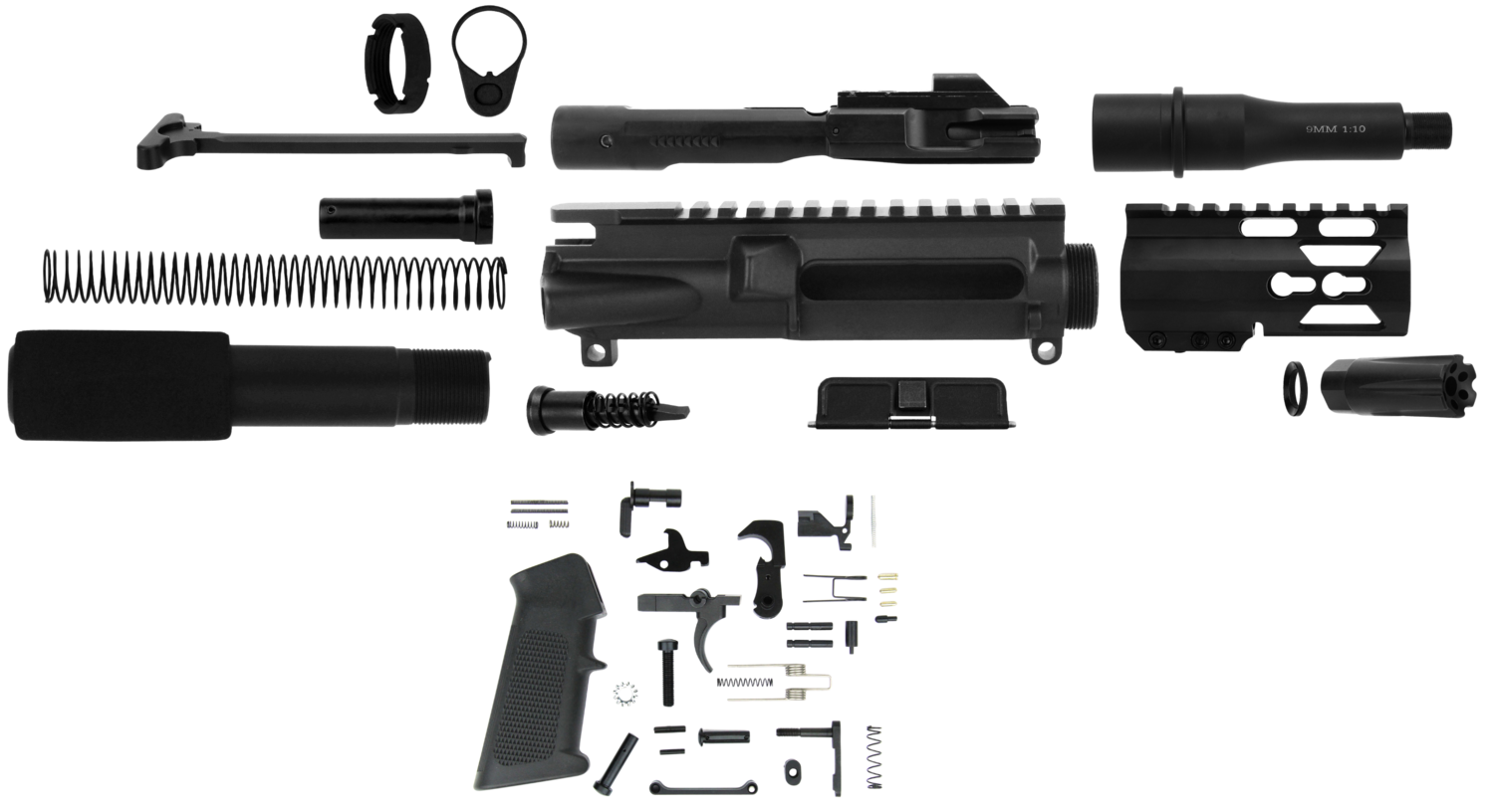 Tacfire Ar Build Kit, Tacfire Ss-pk9mm-lpk-4-k Keymod 9mm  Pst Build Kit