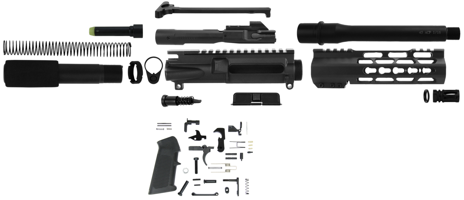 Tacfire Ar Build Kit, Tacfire Ss-pk45acp-lpk-k Keymod 45   Pst Build Kit