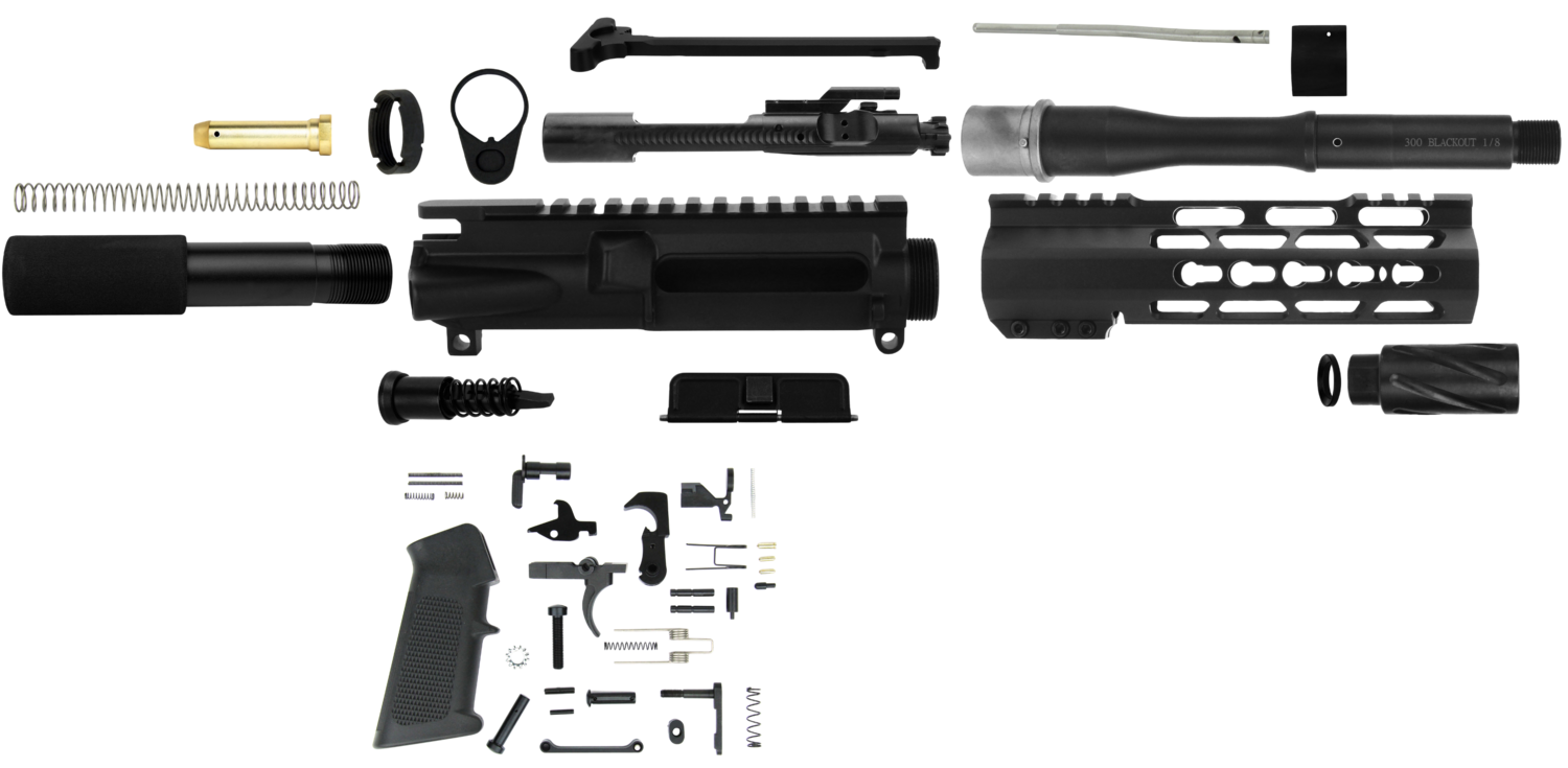 Tacfire Ar-15 Pistol Build Kit, Tacfire Ss-pk300lpk7-k   Keymod 300  Pst Build Kit