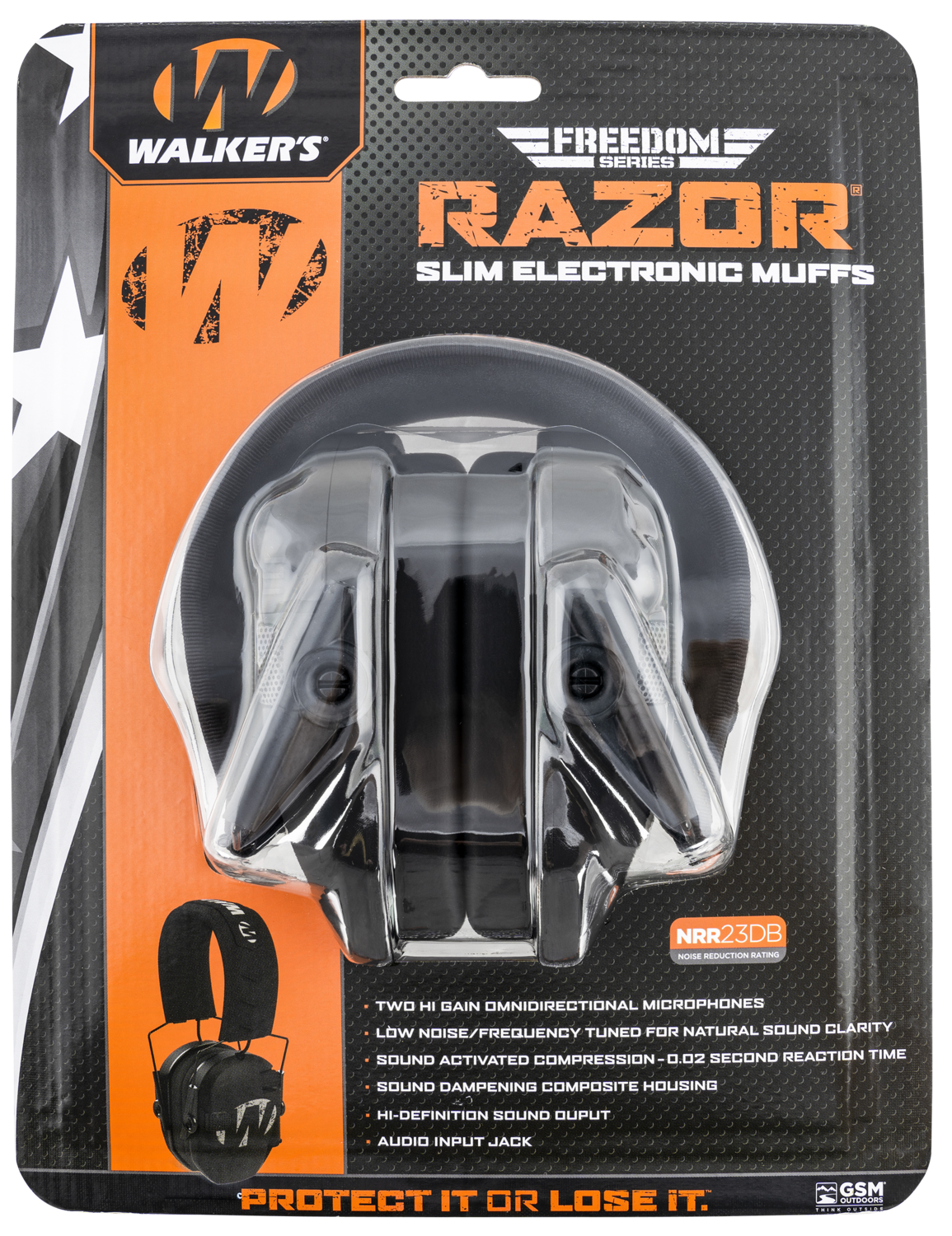 Walkers Game Ear Razor Slim Electronic, Wlkr Gwp-rsemfs        Razr Freedom Muff Fs