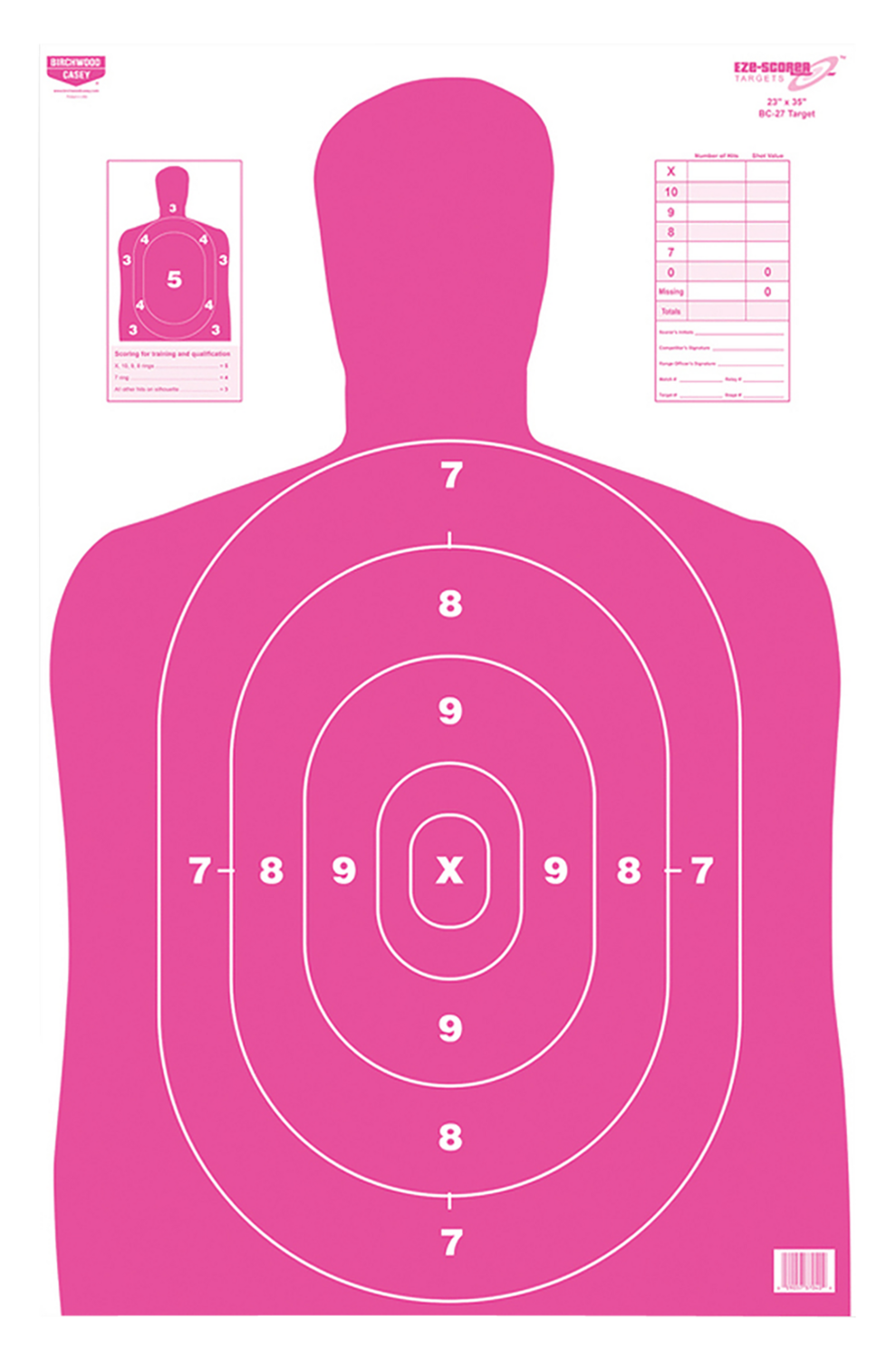 Birchwood Casey Eze-scorer, Bir 37040          Ezescorer 23x35 Bc27 Pink 100pk