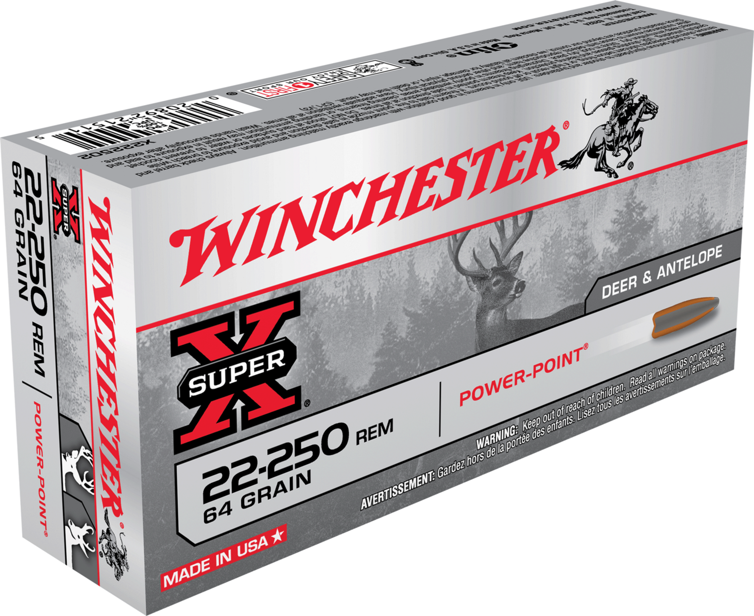 Winchester Ammo Super X, Win X222502         22250    64 Pp           20/10