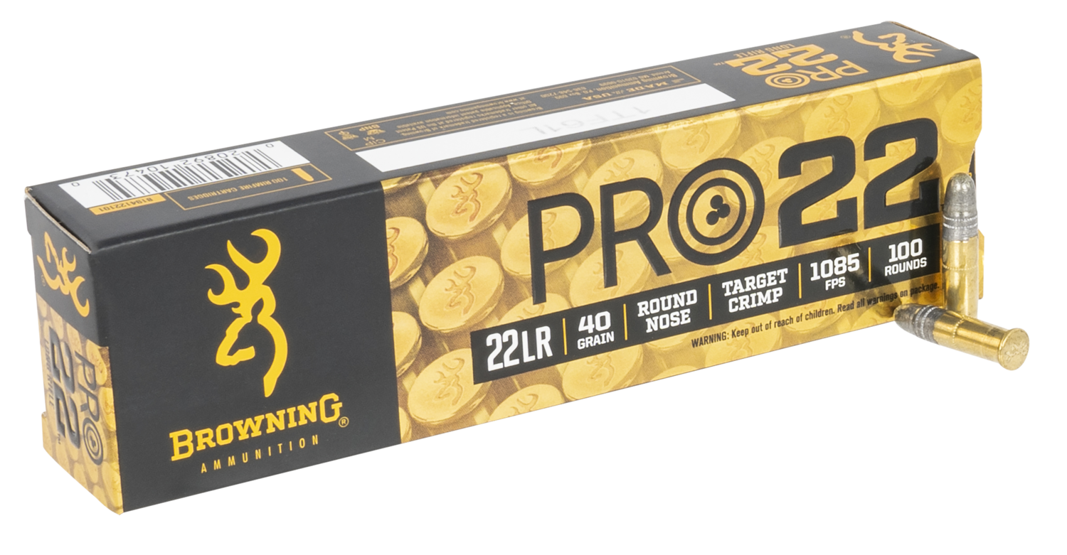 Browning Ammo Pro22, Brna B194122101    22lr Pro22 Stdvel 40 Lrn 100/20
