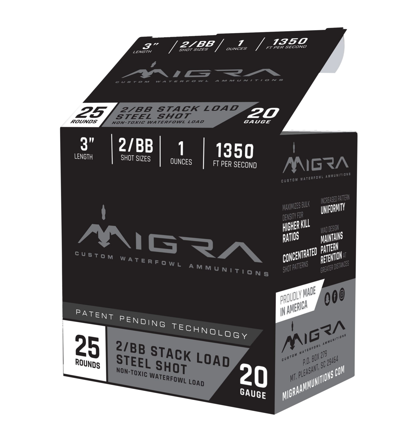 Migra Ammunition Combinational, Migra M20sb46   Staxd       20 3in  4-6  1oz 25/10