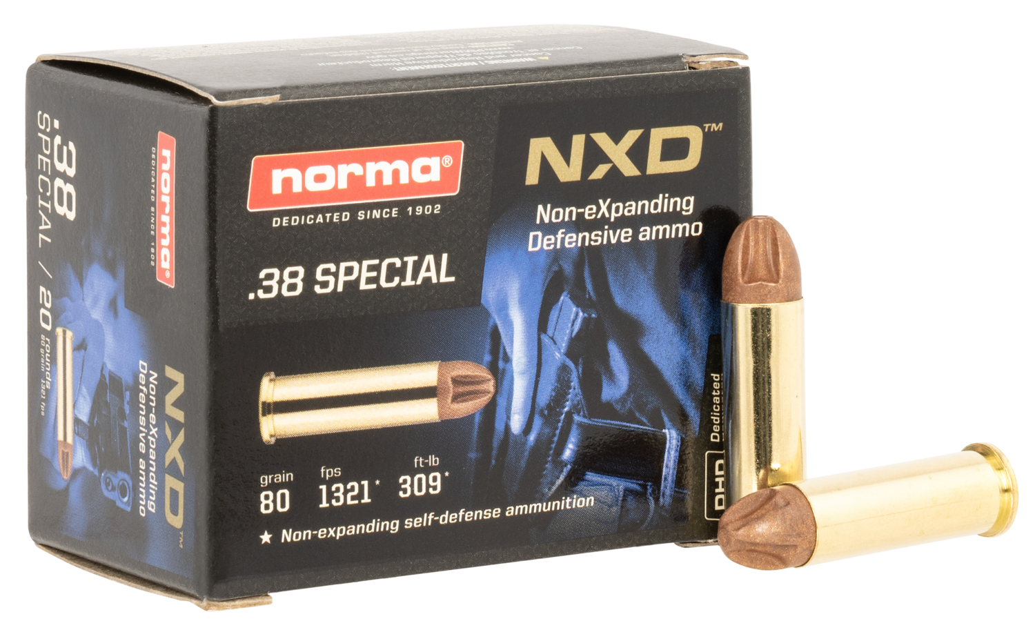 Norma Ammunition (ruag) Self Defense, Norma 611240020  38    Nxd                   20/10