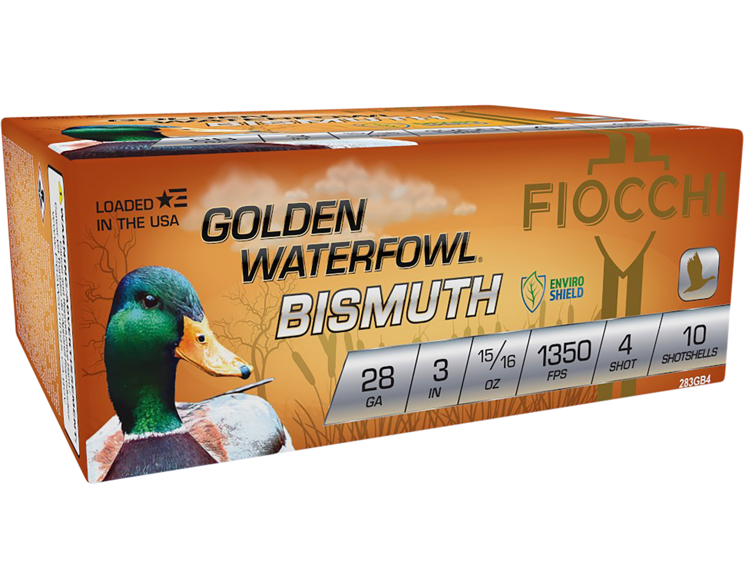 Fiocchi Golden Waterfowl, Fio 283gb4   Gld Wtfwl    28 2.75 4sht 15/16 10/10