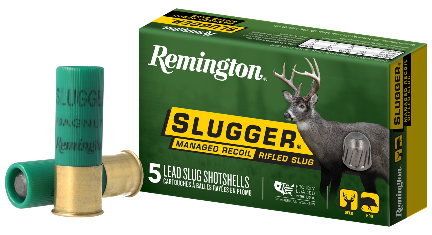 Remington Ammunition Slugger, Rem 20290 Rl12rs  Mgdrec    12 2.75 Slug  1oz 5/20