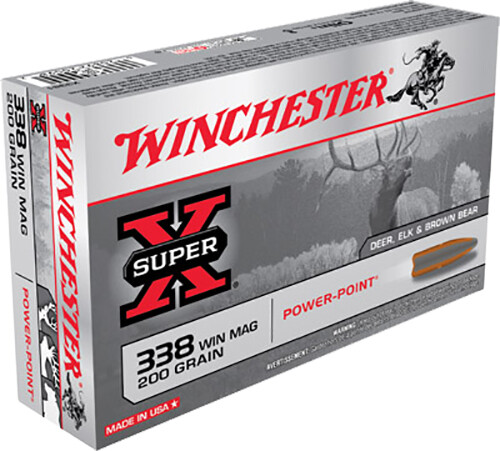 Winchester Ammo Power-point, Win X3381           338win  200 Pp           20/10