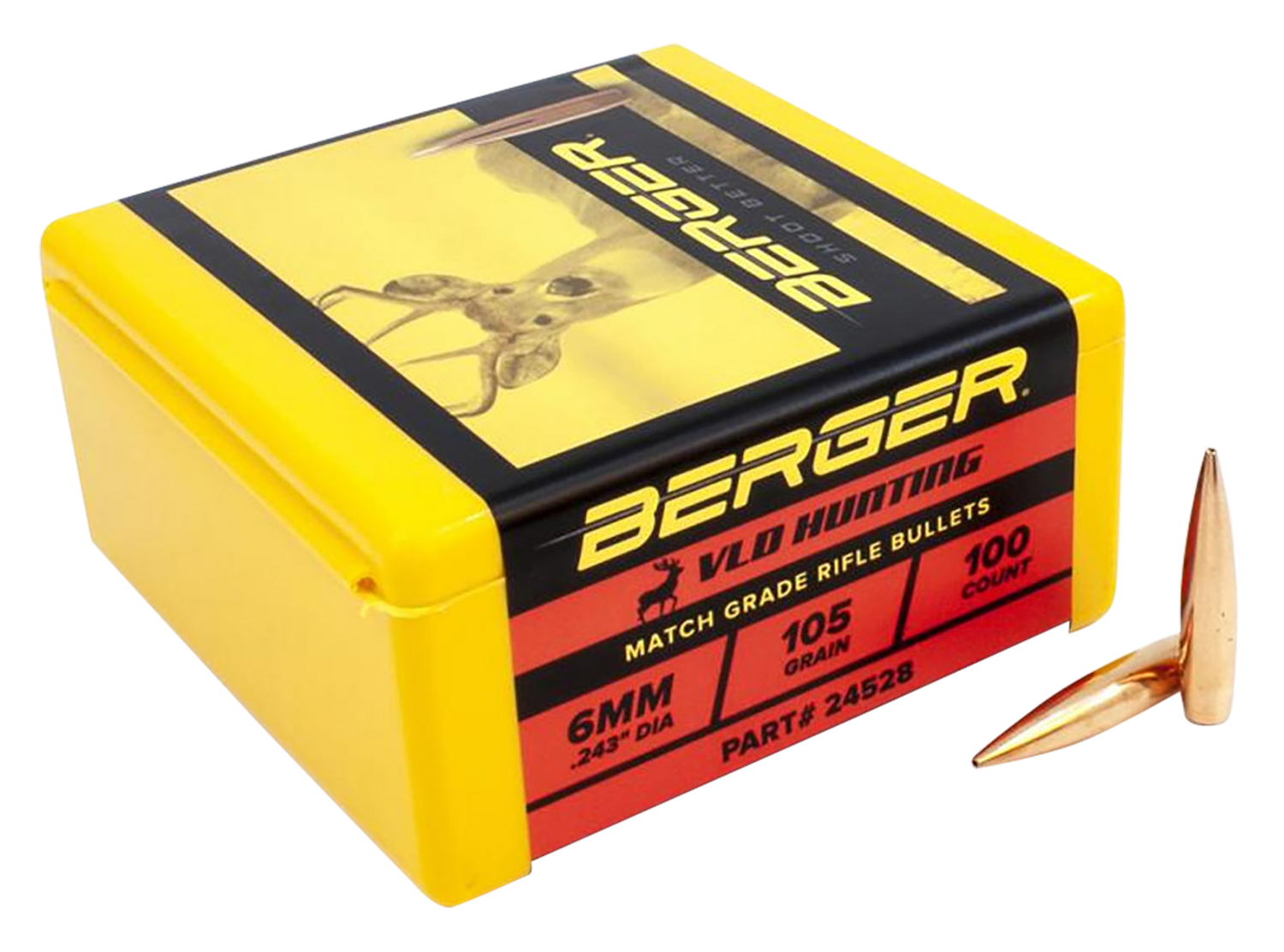 Berger Bullets Vld Hunting, Berg 24528 Bull .243 105g Hunt Vld 100