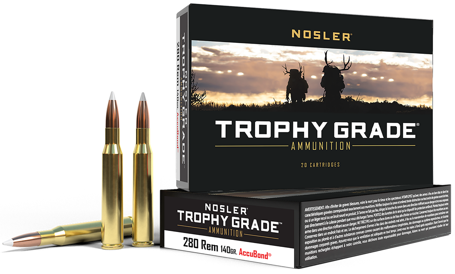 Nosler Trophy Grade, Nos 48545 Trophy 280      140 Ab             20/10