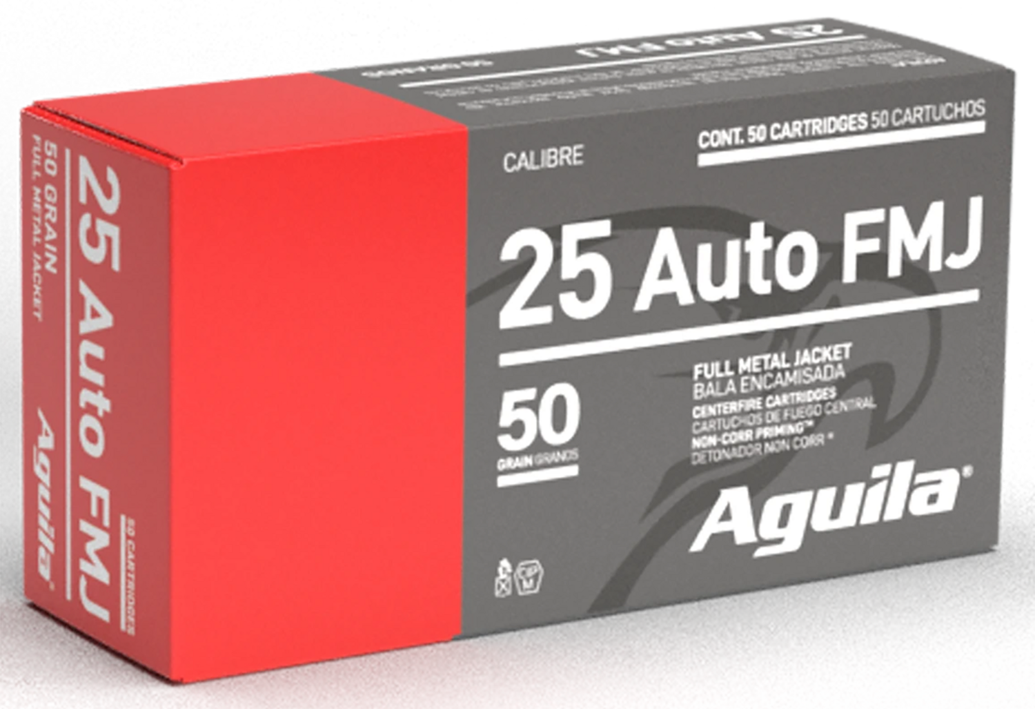 Aguila Target & Range, Aguila 1e252110      25auto     50fmj        50/20