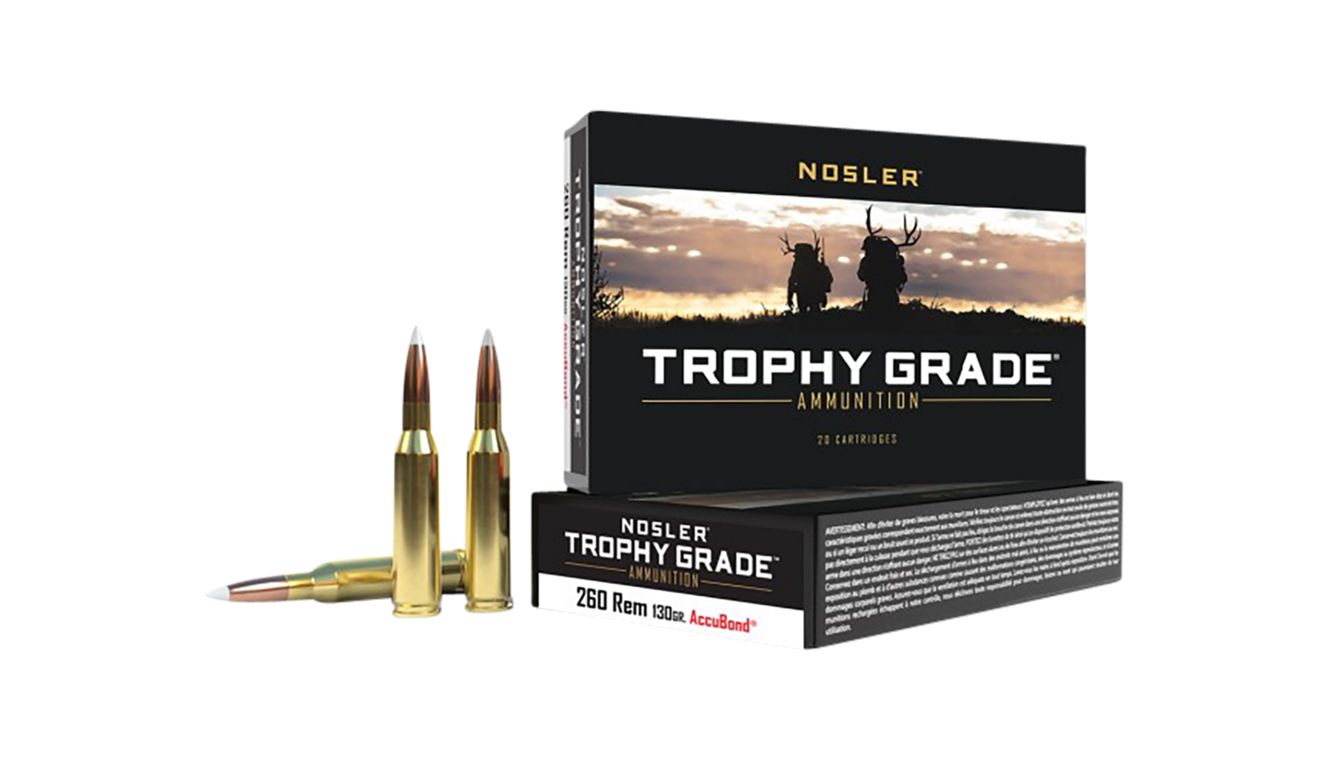 Nosler Trophy Grade, Nos 60024 Trophy 260      130 Acb            20/10