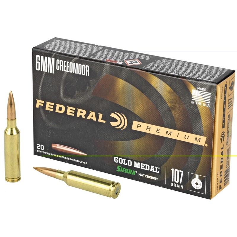 Fed Gold Mdl 6mmcrd 107gr Smk 20/200 Fed Gold Mdl 6mmcrd 107gr Smk 20/200