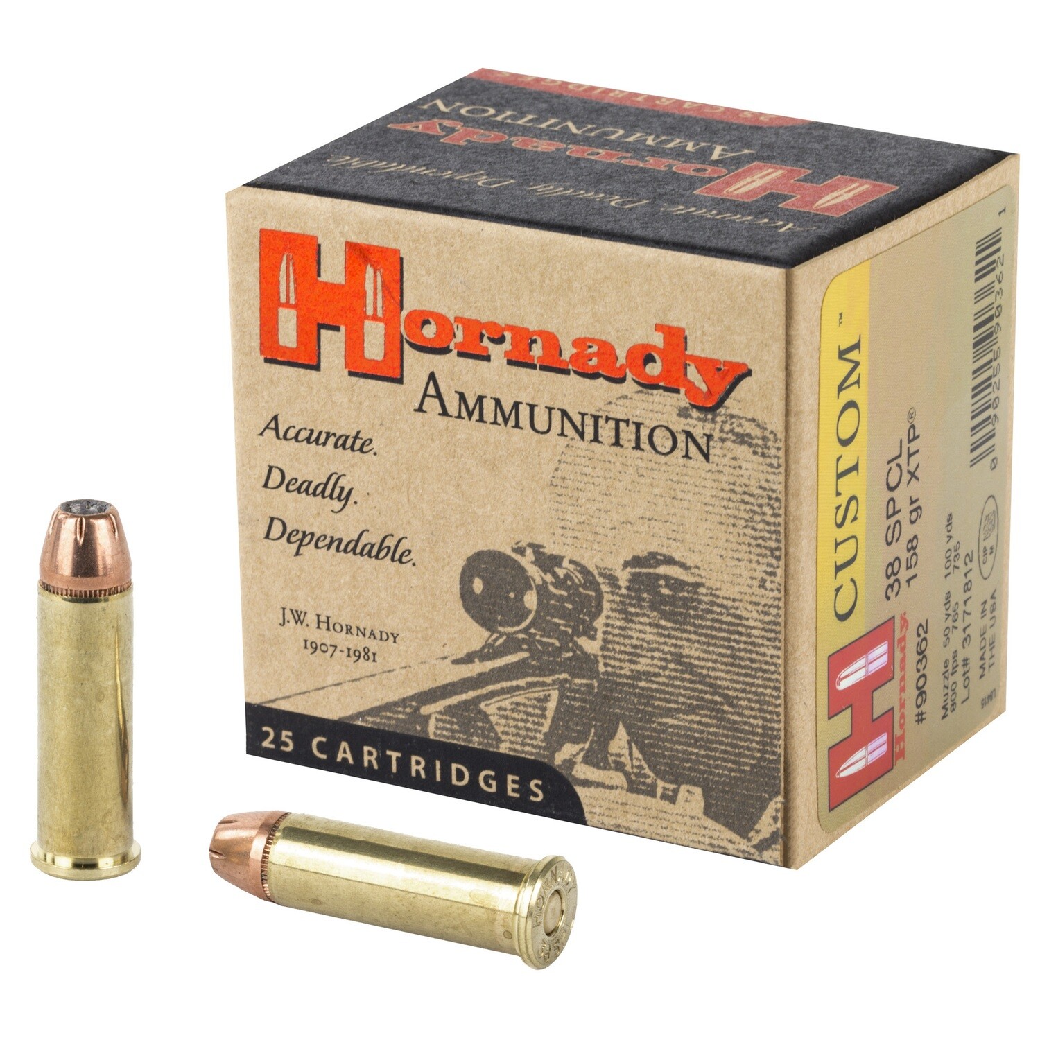 Hrndy 38spl 158gr Jhp/xtp 25/250