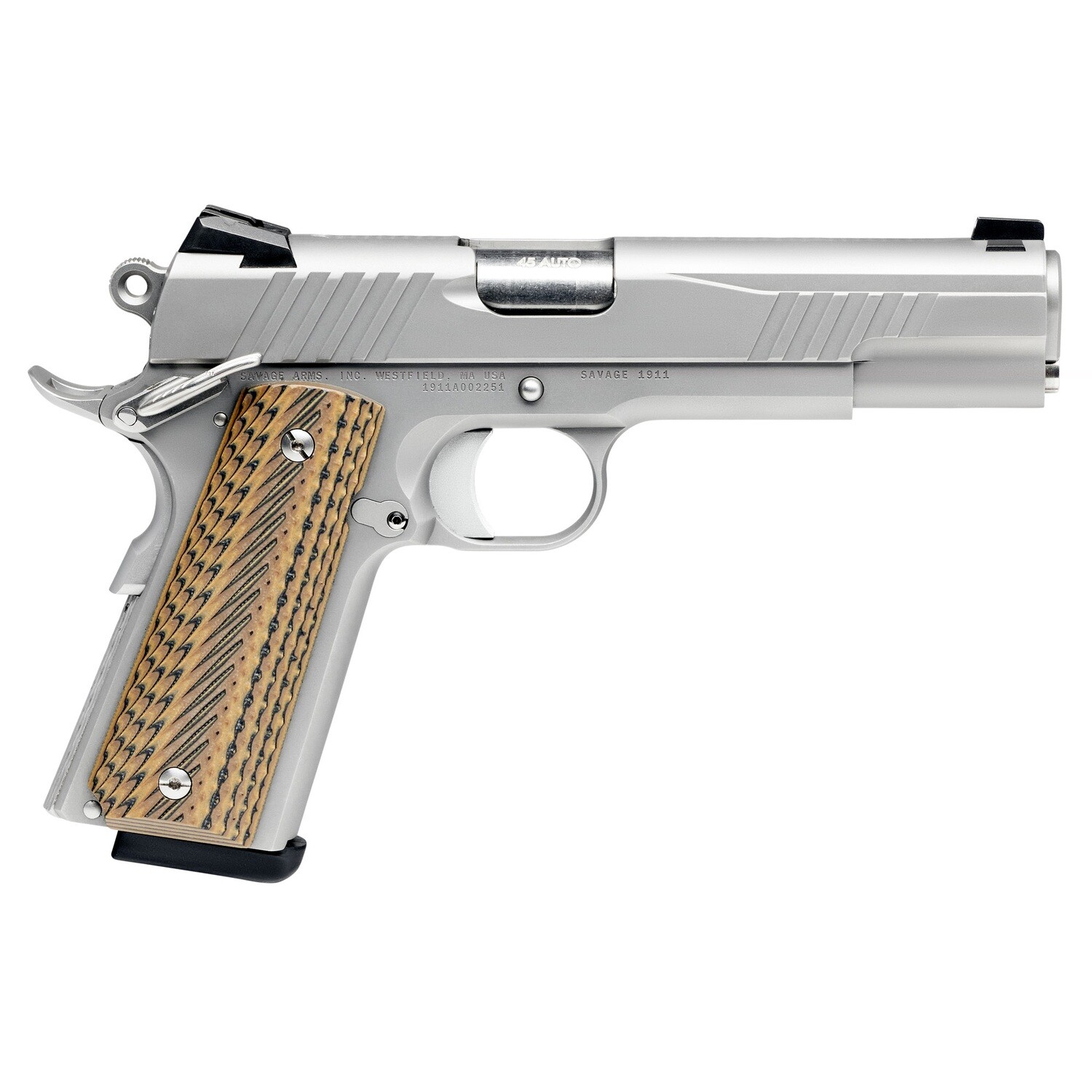 Sav 1911 45acp 5" 8rd Stainless