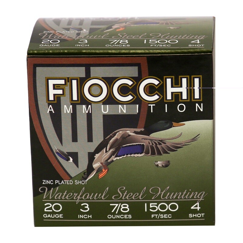 Fiocchi 20ga #4 Flyway Steel 25/250 Fiocchi 20ga #4 Flyway Steel 25/250