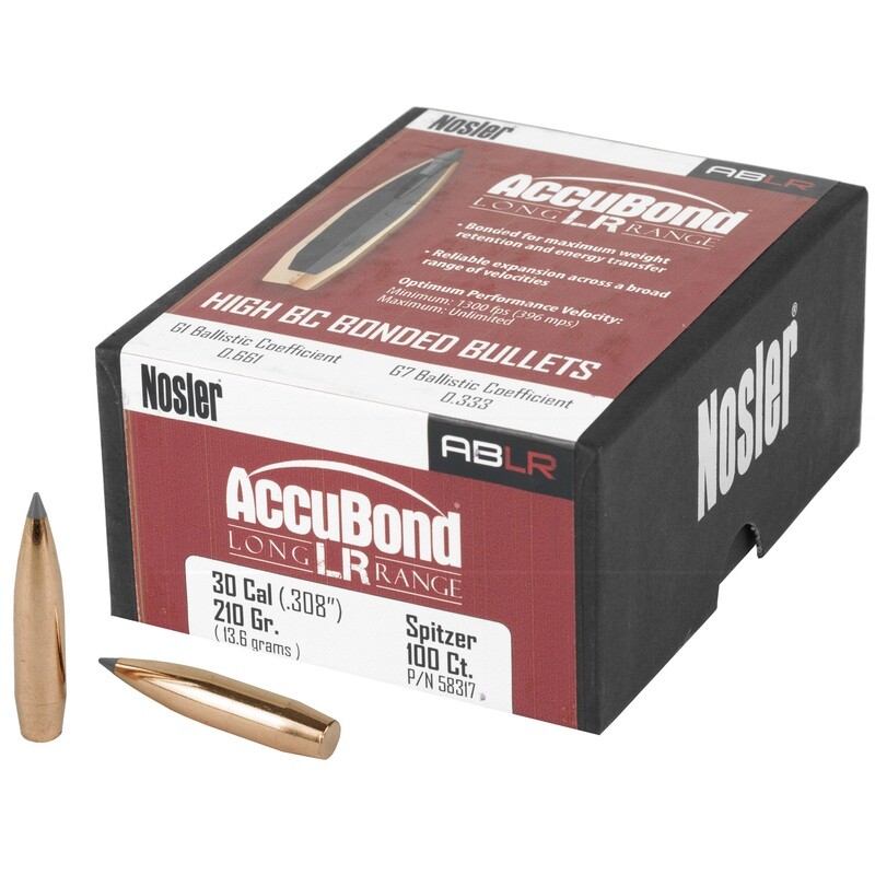 Nosler Ablr 30 Cal 210gr Sp 100ct Nosler Ablr 30 Cal 210gr Sp 100ct