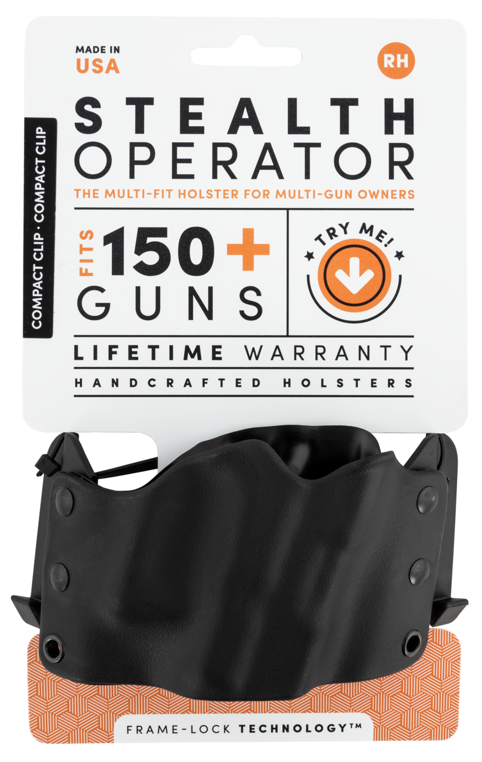 Stealth Operator Compact, Sop H60221 Clip Holster Compact Rh Blk