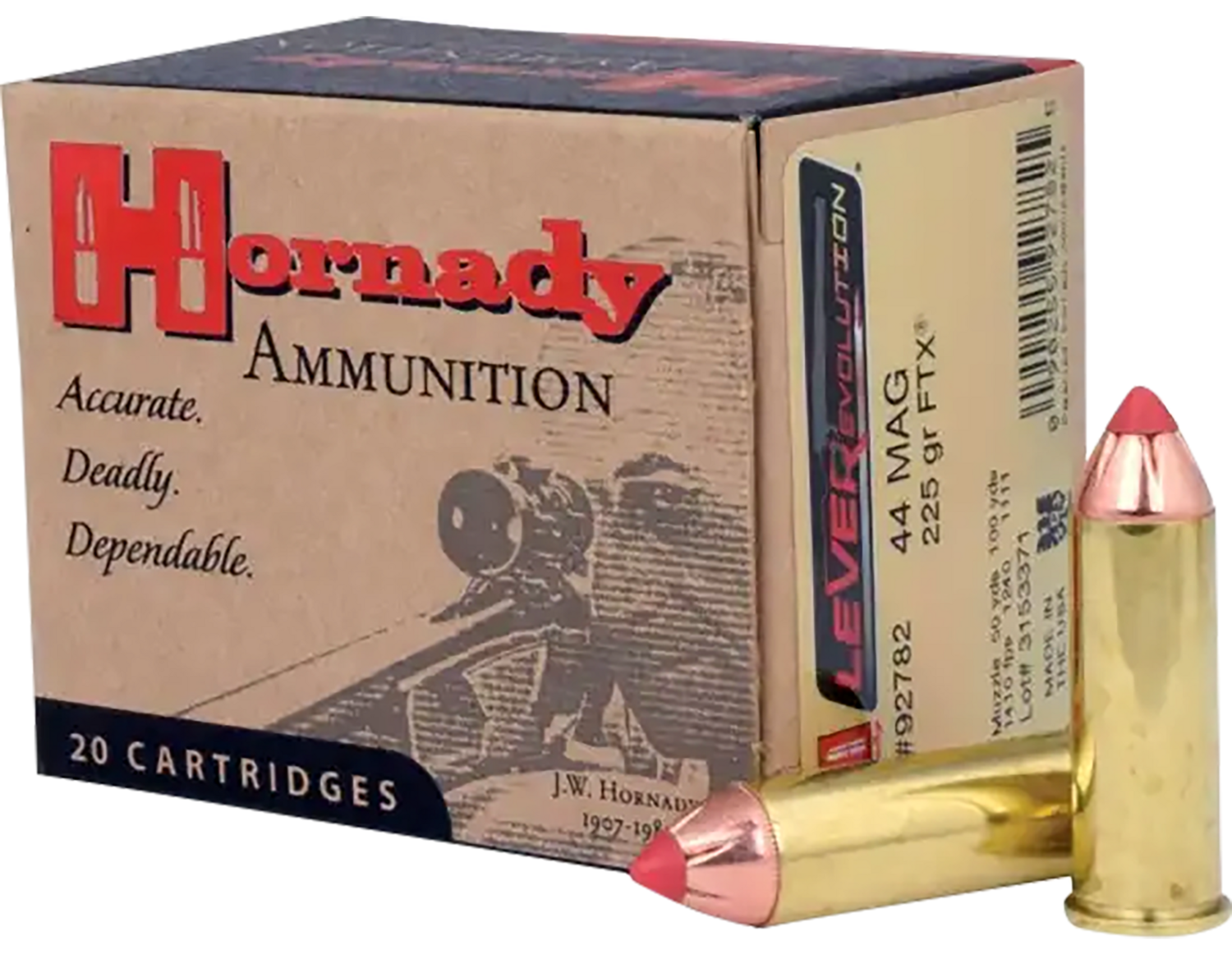 Hornady Leverevolution, Horn 92782  Leverev 44mag   225     Ftx      20/10