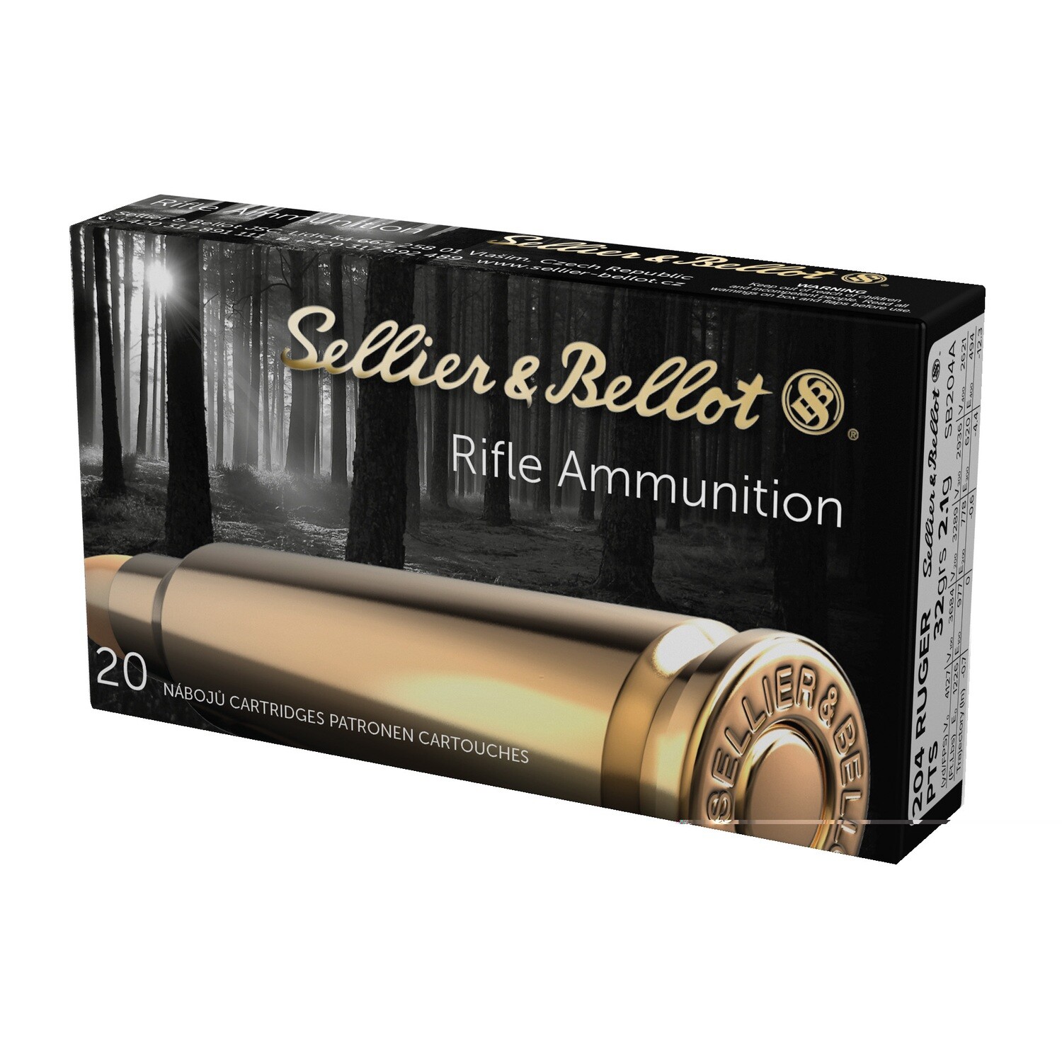 S&b 204 Ruger 32gr Pts 20/1000