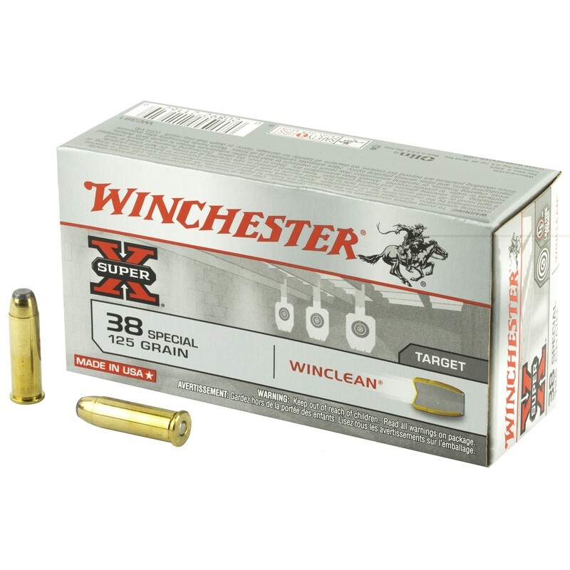 Win Sprx Winclean 38spl 125gr 50/500 Win Sprx Winclean 38spl 125gr 50/500