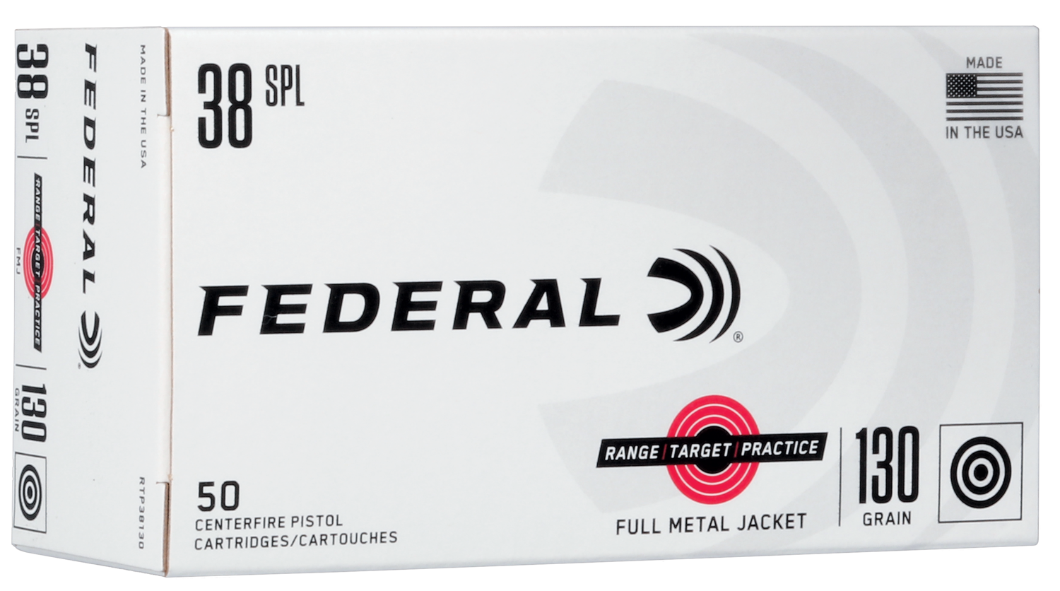 Federal Range & Target, Fed Rtp38130     38sp      130 Fmj  Rngtrt   50/20