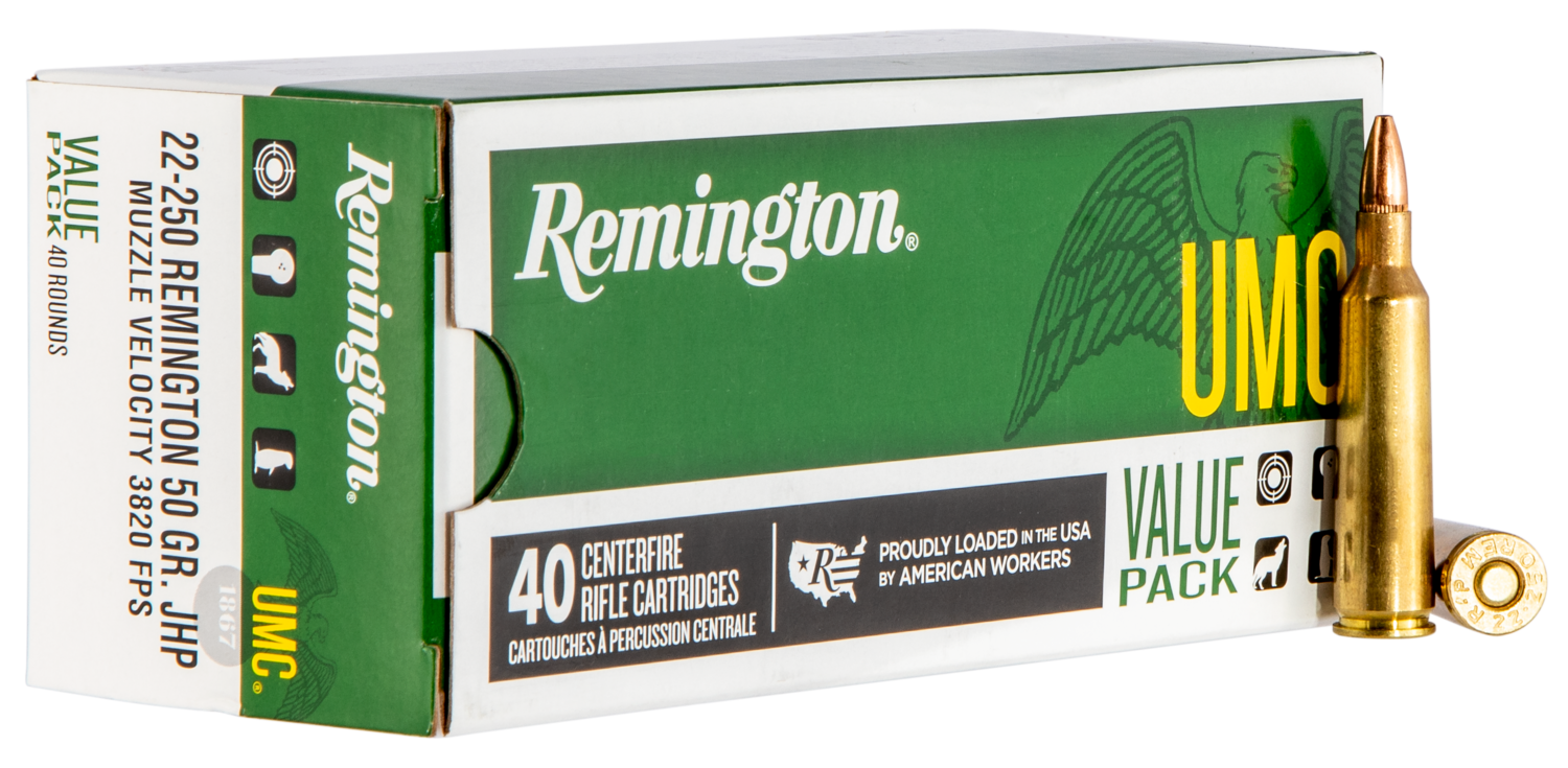 Remington Ammunition Umc, Rem 23783 L22504b   Umc 22250  Vp  50 Jhp    40/10