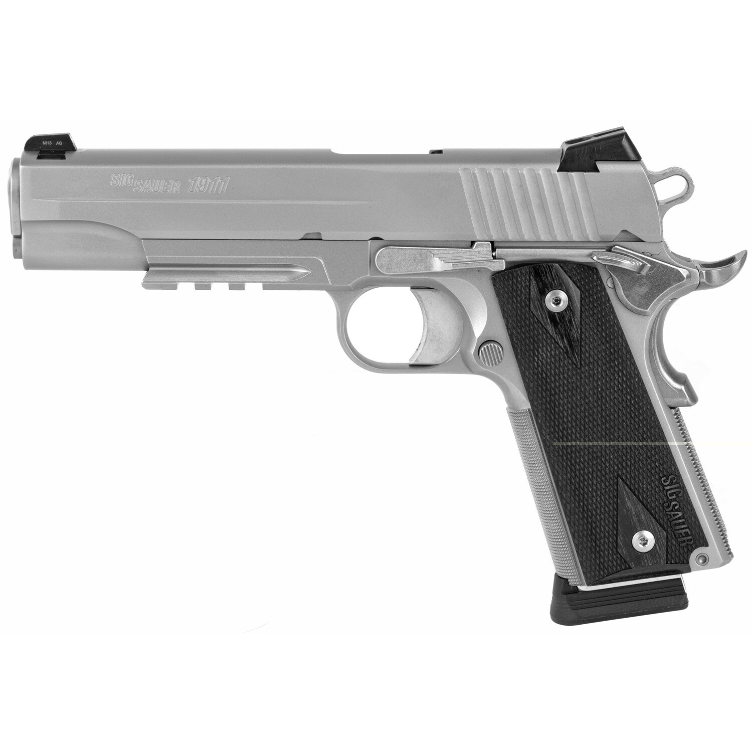 Sig 1911r 45acp 5" 8rd Sts Ns Blk