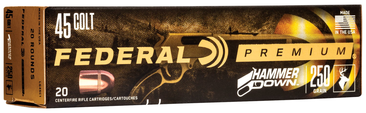 Federal Premium, Fed Lg45c1         45clt   250 Hammer Down   20/10