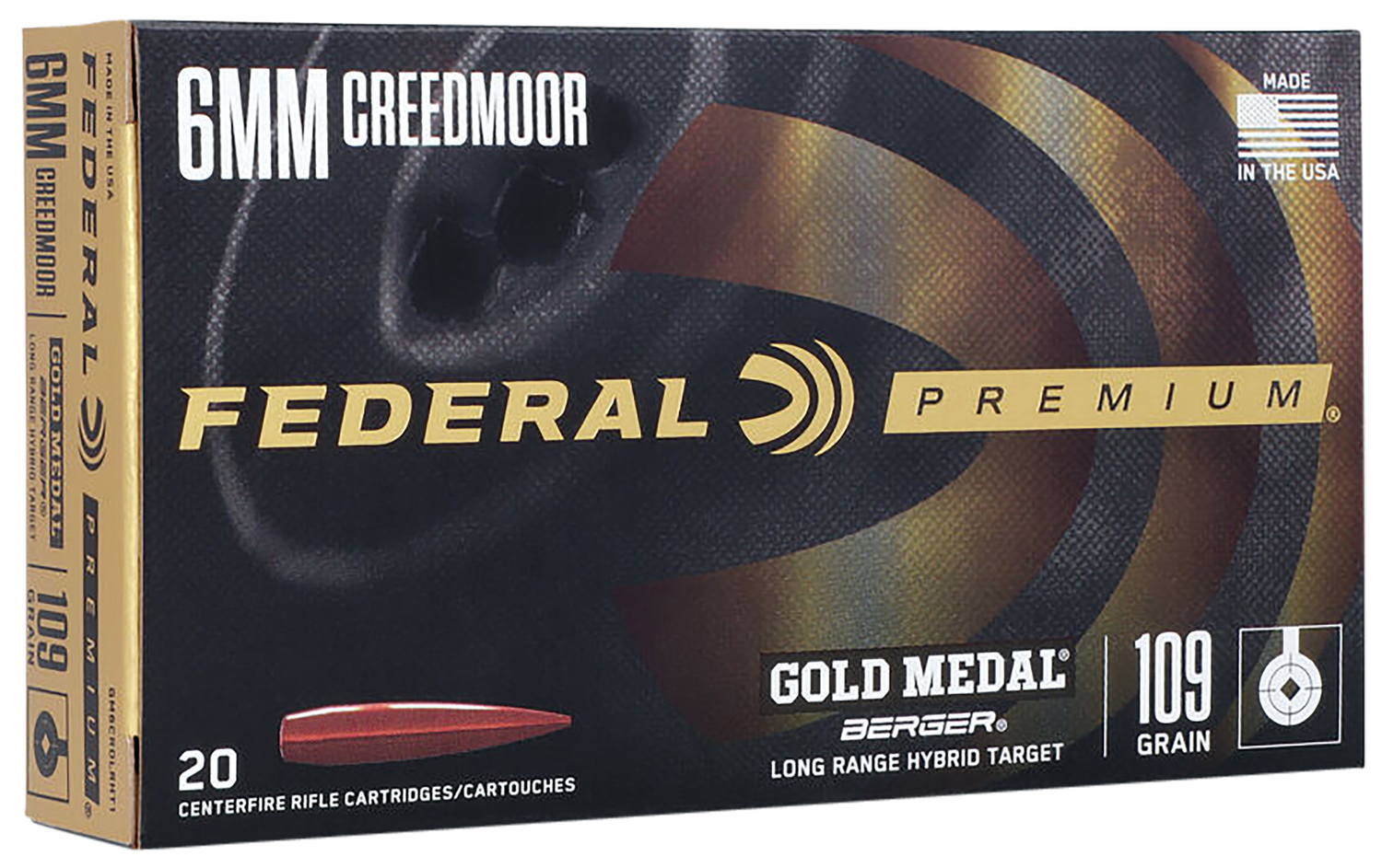 Federal Premium, Fed Gm6crdlrht1    6mmcr   109 Lr Trgt       20/10