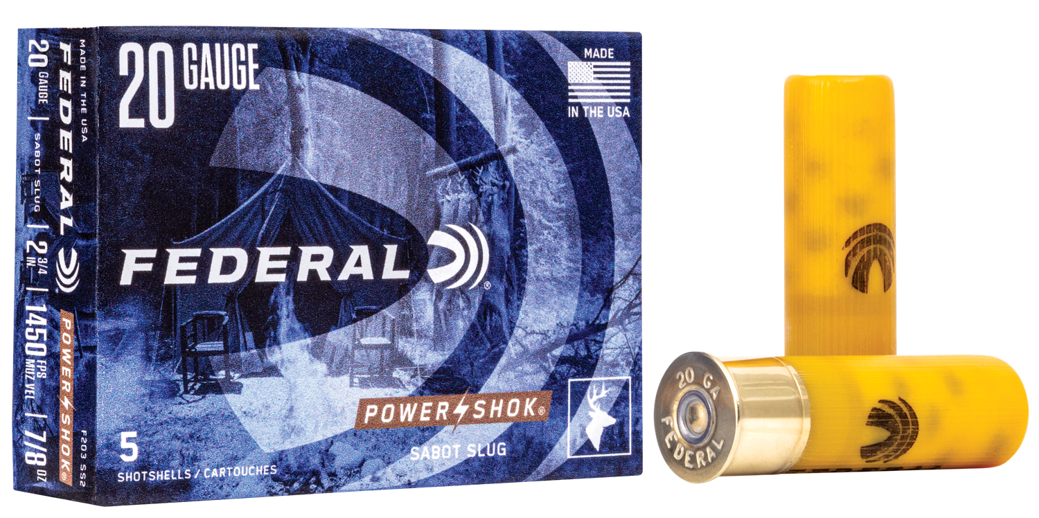 Federal Power-shok, Fed F203ss2 Pshok Sabot  20 2.75 Slug     7/8 5/50
