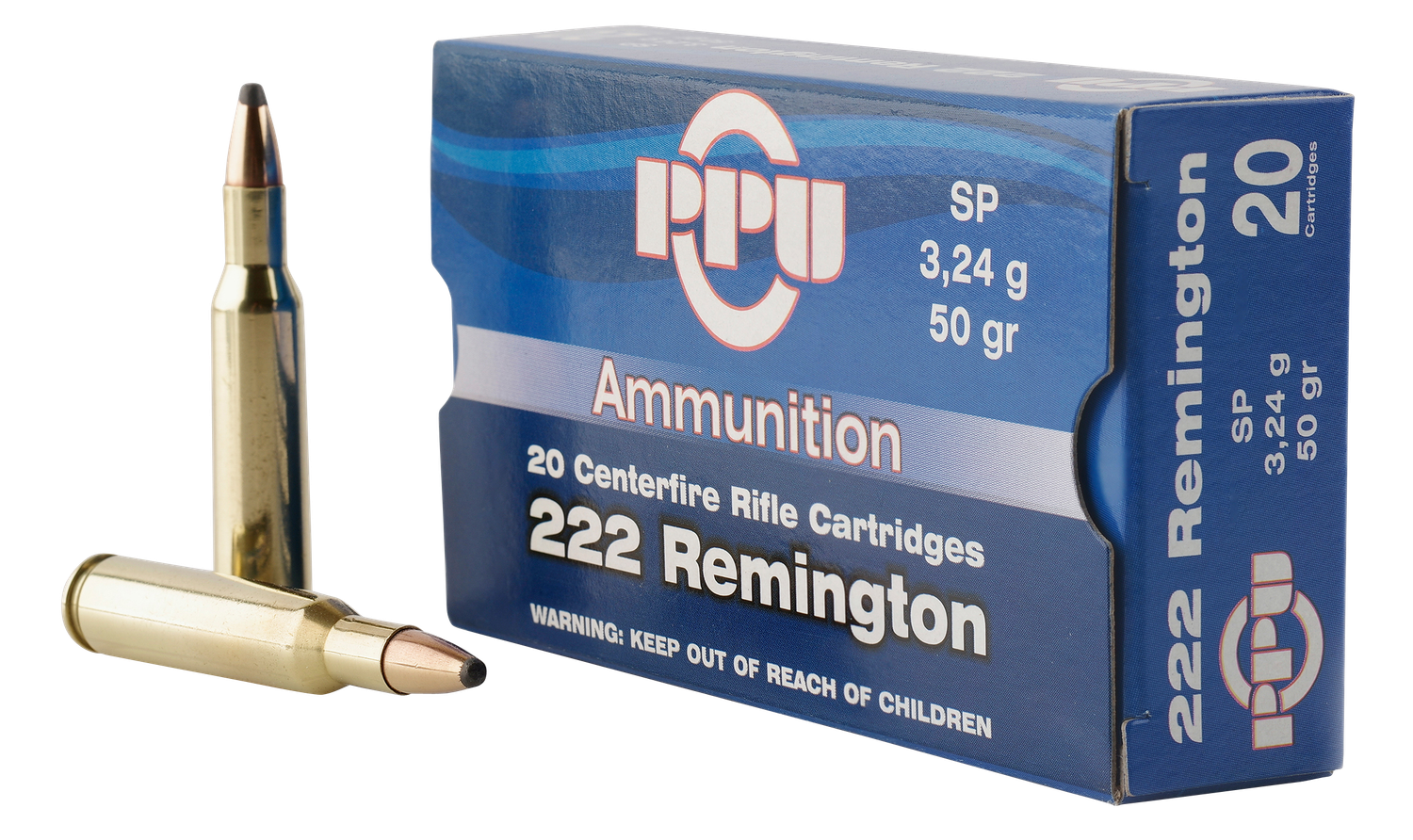 Ppu Standard Rifle, Ppu Pp222       222 Rem      50 Sp           20/50