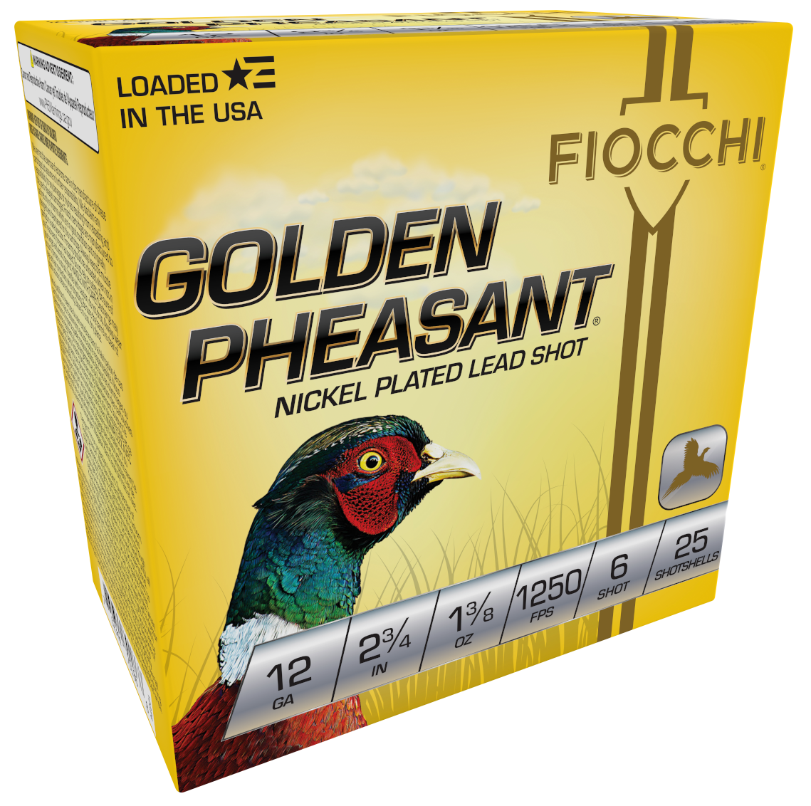 Fiocchi Golden Pheasant, Fio 12gp6     Gld Phs    12 2.75 6sht   13/8 25/10