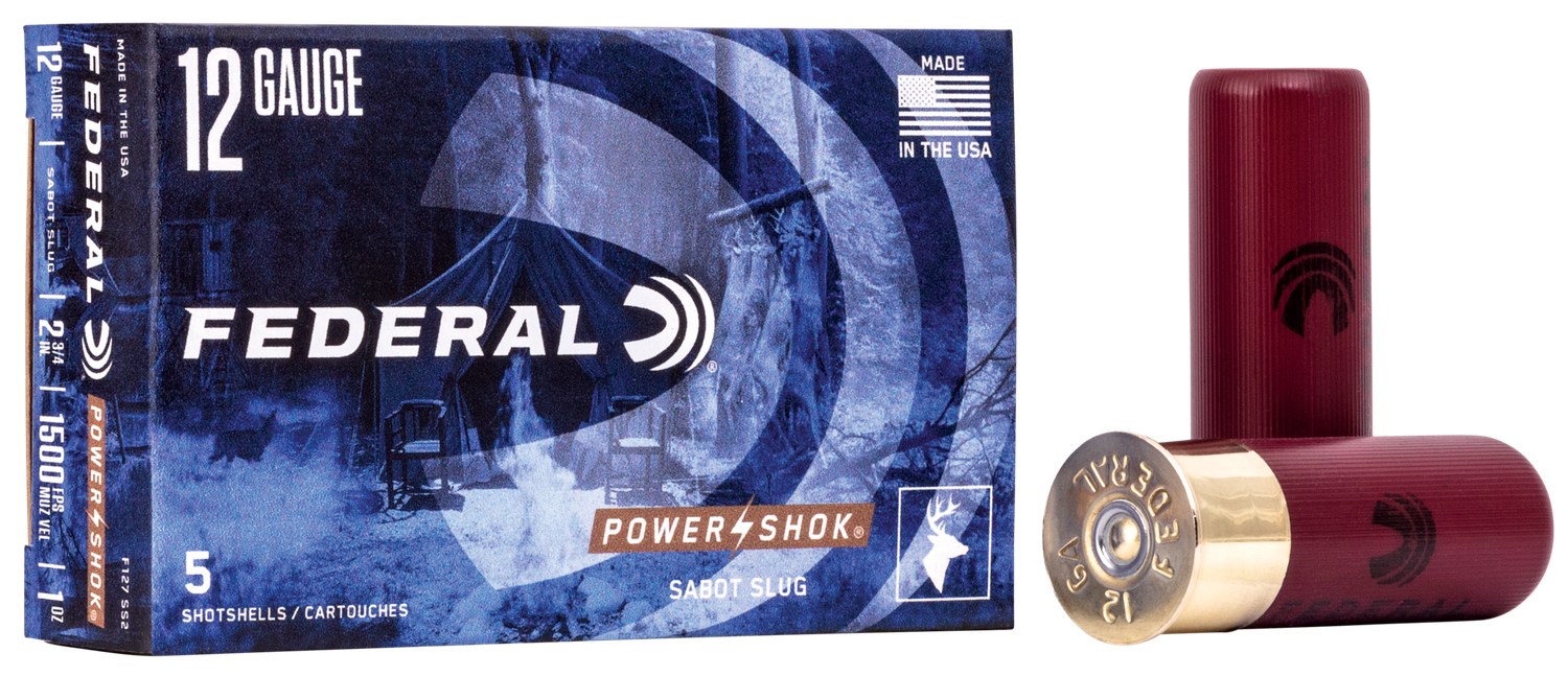 Federal Power-shok, Fed F127ss2 Power Shok 12 2.75 Sabot Slug 1oz 5/50