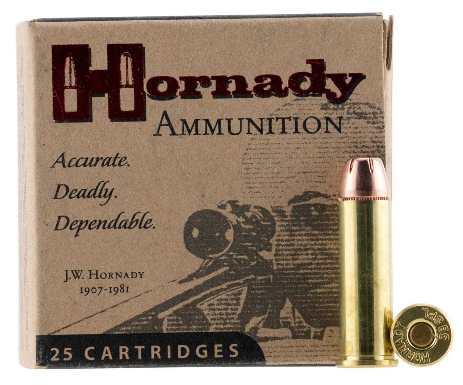 Hornady Custom, Horn 90362  Custom Hg  38sp    158 Jhp Xtp   25/10