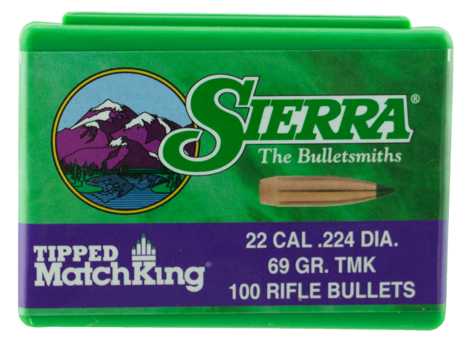 Sierra Tipped Matchking, Sierra 7169  .224  69 Tmk                  100