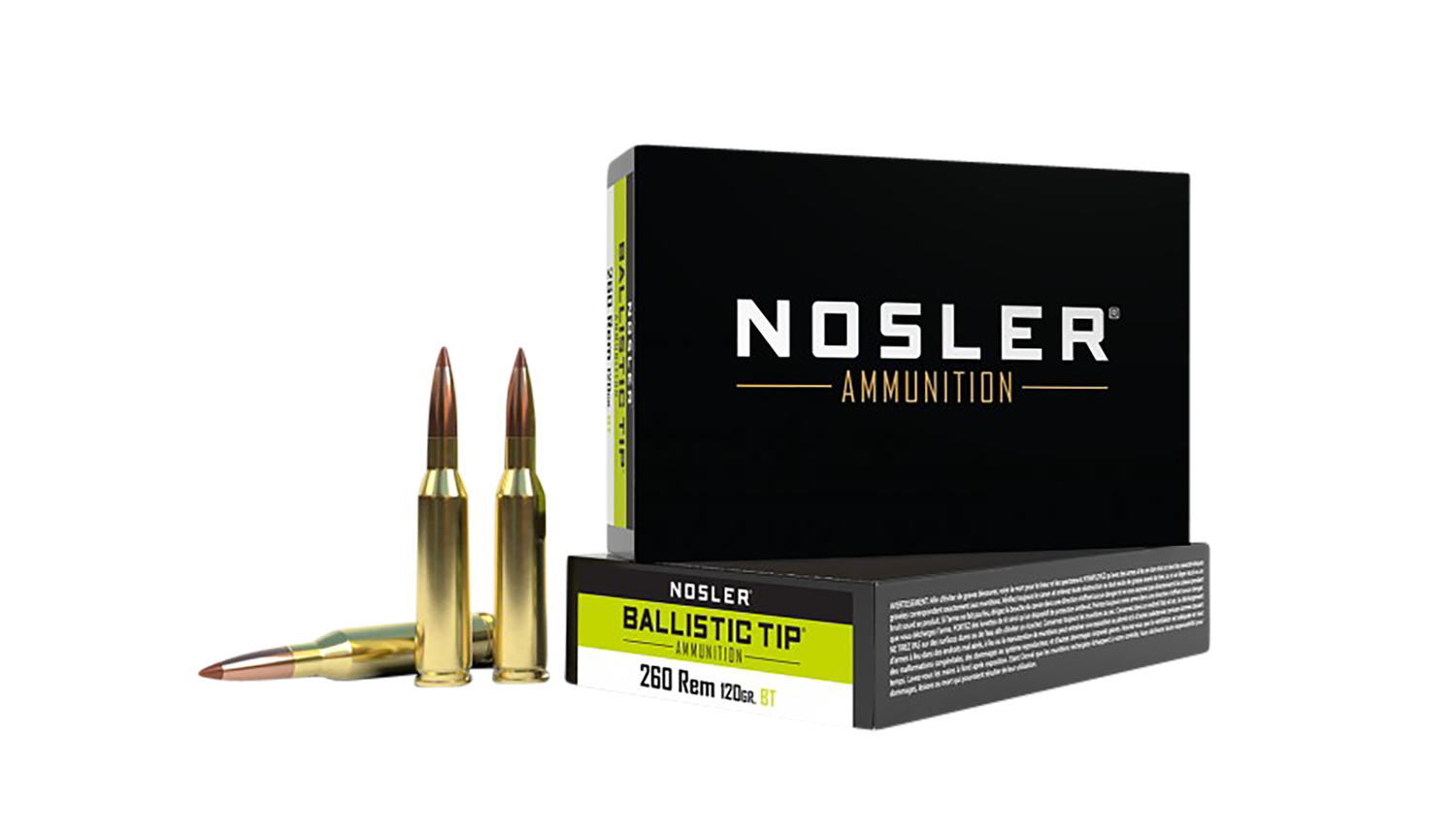 Nosler Ballistic Tip, Nos 40056 Bthunt 260      120 Bt             20/10