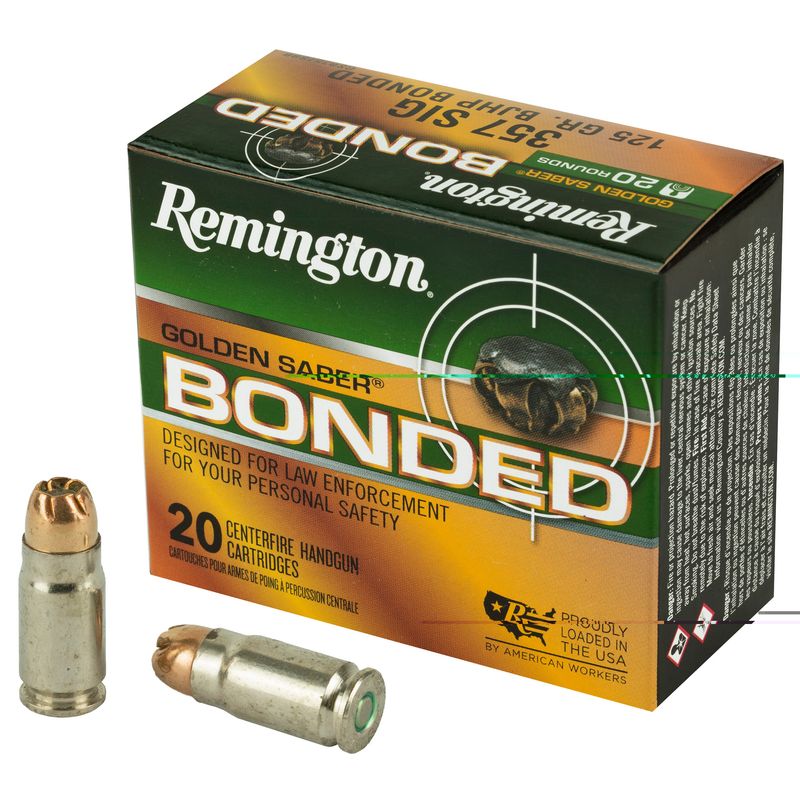 Rem Golden Sbr 357sig 125gr 20/500 Rem Golden Sbr 357sig 125gr 20/500