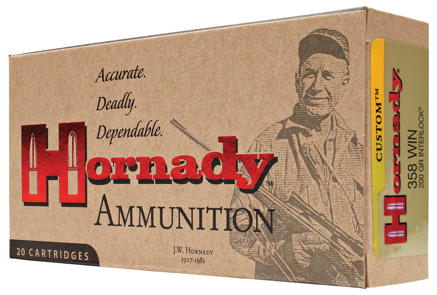 Hornady Custom, Horn 91318  Custom      358 Win 200 Sp       20/10
