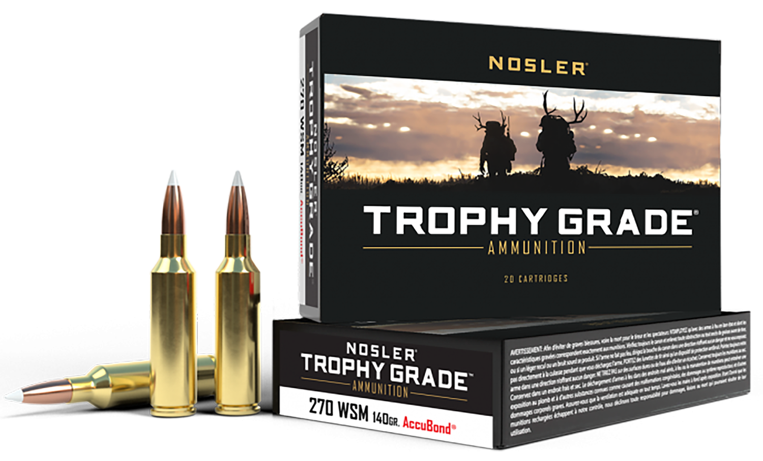 Nosler Trophy Grade, Nos 60030 Trophy 270wsm   140 Ab             20/10