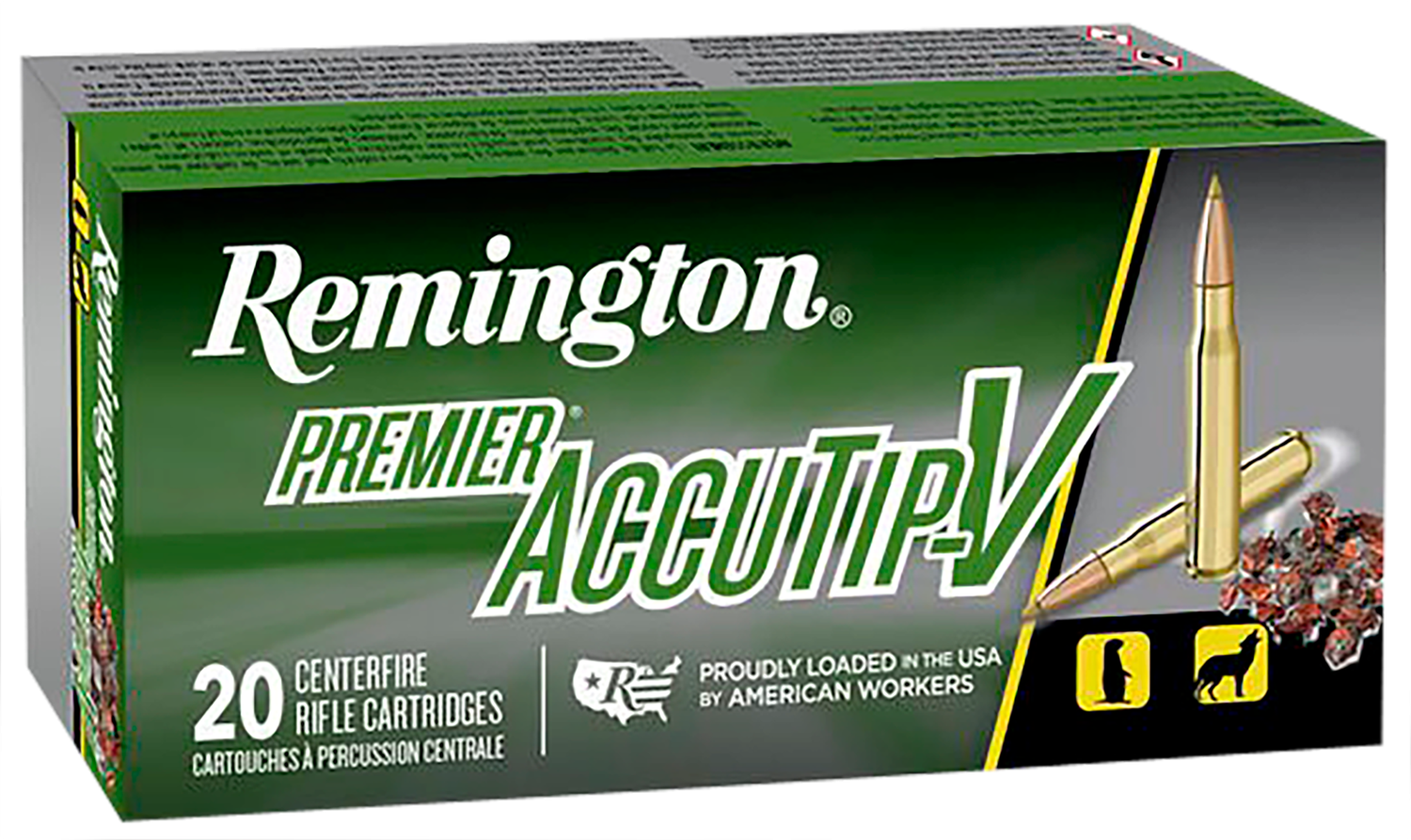 Remington Ammunition Premier, Rem 29186 Pra2250rb 22250   50 Accutip       20/10