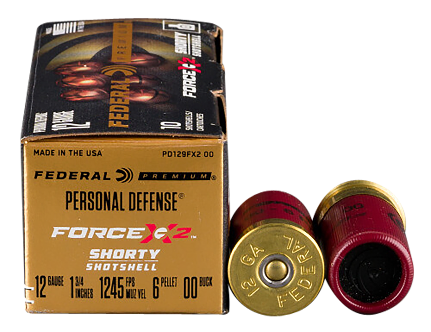 Federal Premium, Fed Pd129fx200 Force X2  12 00        Buck   10/10