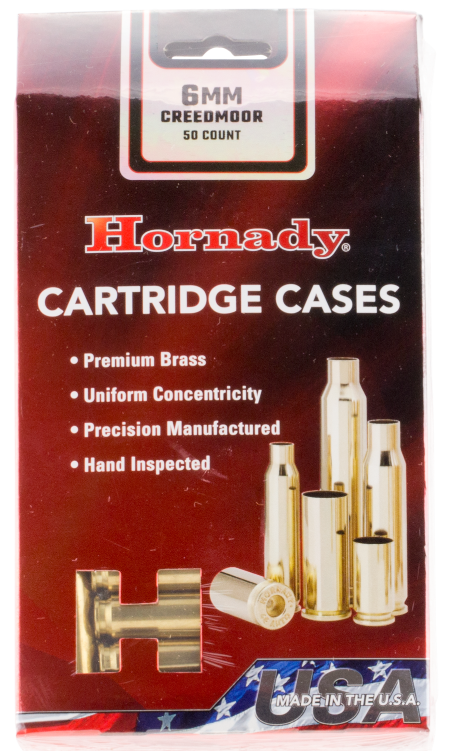Hornady Unprimed Cases, Horn 86280   Unp Case 6mm Creedmor            50/5