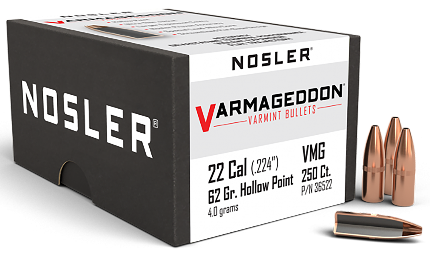 Nosler Varmageddon, Nos 36522 Varmageddon 224  62 Fbhp  250