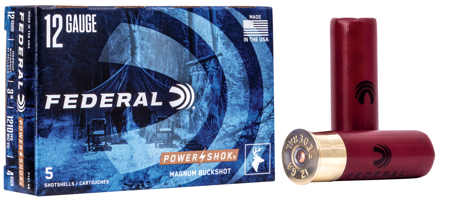 Federal Power-shok, Fed F1314b    Pwrshk     12  4    3   Buck    5/50