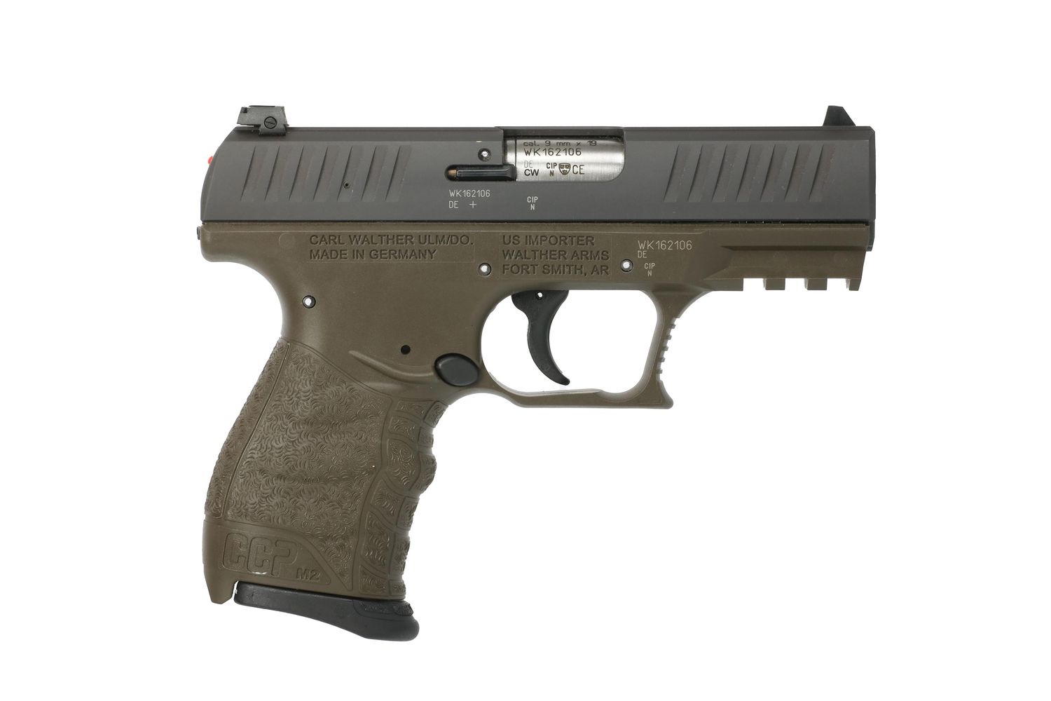 Walther Arms Ccp M2 9mm Odg/blk 3.54" 8+1