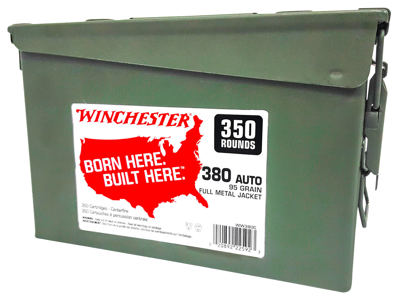 Winchester Ammo Usa, Win Ww380c          380      95 Fmj   Can    350/2