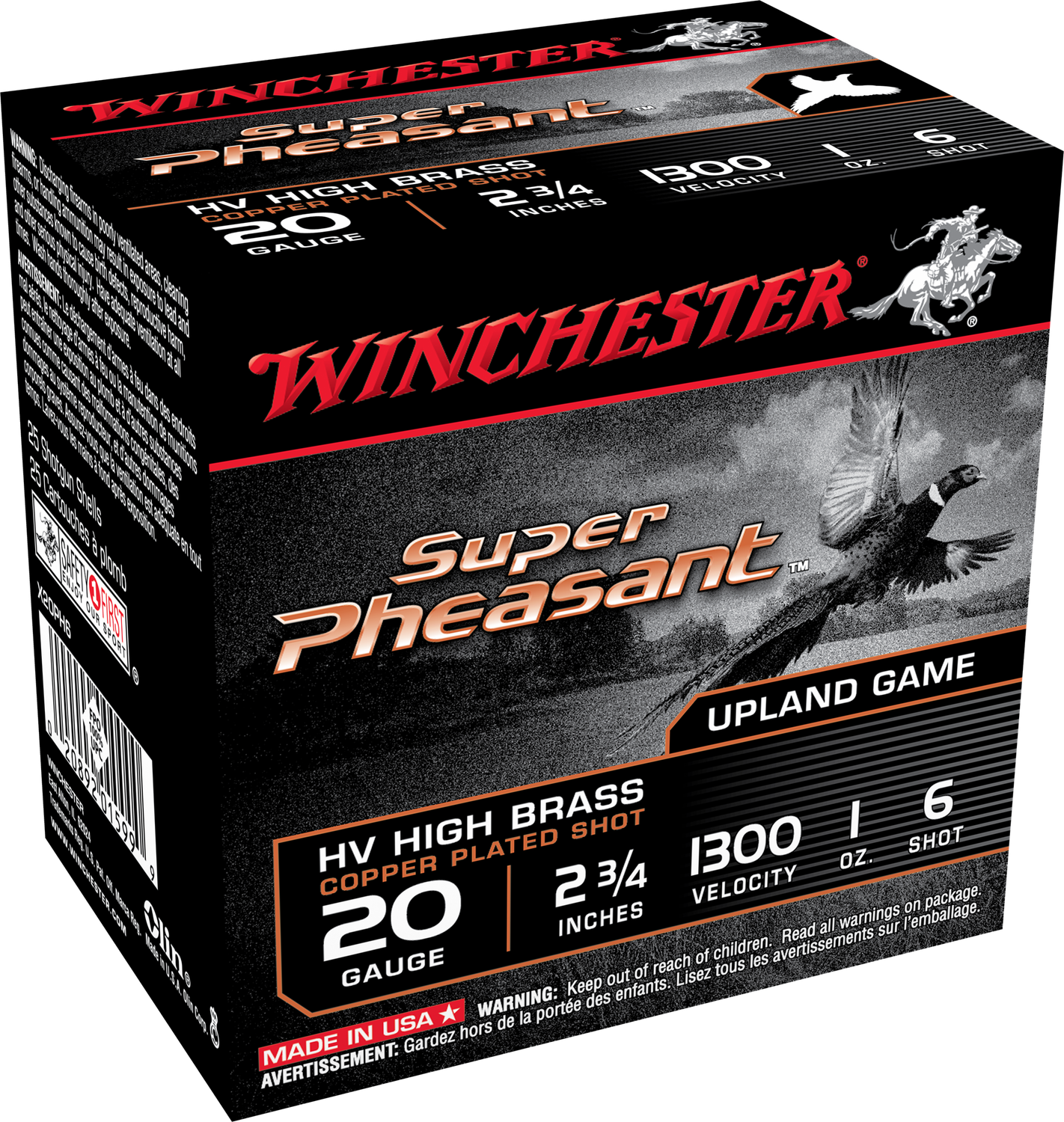 Winchester Ammo Super Pheasant, Win X20ph6   Sup Phsnt    20 2.75 6sh   1oz  25/10