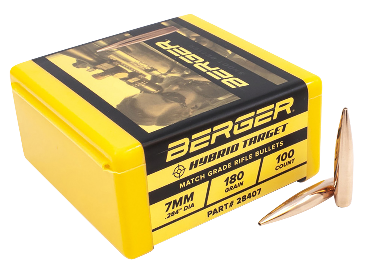 Berger Bullets Hybrid Target, Berg 28407 Bull .284 180g Trgt Hyb 100